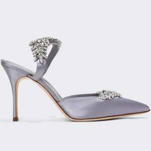 Manolo Blahnik Lurum Mules Purple Size 40